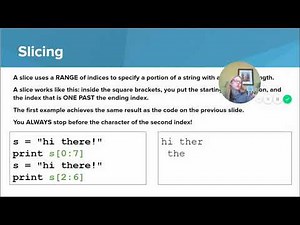 codeHS 7.2 and 7.3 - Slicing and Immutability