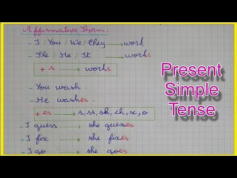 شرح Present Simple Tense زمن المضارع بجميع صيغه 👌