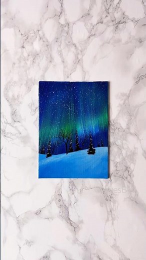 “Frost & Light“ Easy Painting Idea for Beginners #art #paintingidea #canvas
