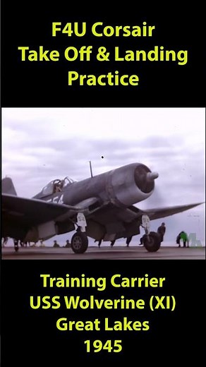 F4U Corsair Take Off & Landing Practice 1945 #ww2