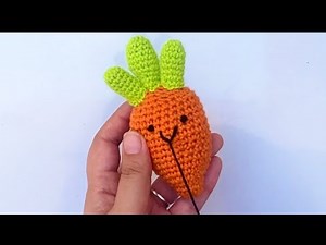 Free tutorial crochet carrot amigurumi| how to make crochet carrot toy #crochettutorial #amigurumi