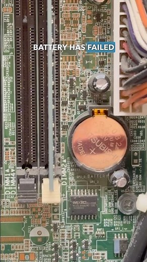 CMOS Battery Failure! 🪫 #pcrepair #computerrepair #repair #pc #pcproblems