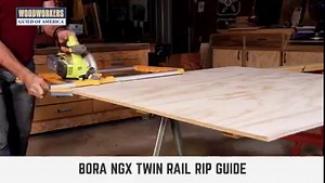 See the all-new BORA®️ NGX Twin Rail Rip Guide in action with George Vondriska. With revolutionary tool-free clamping, the NGX Rip Guide makes it quick and easy to accurately rip sheet goods down to size. #Sponsored BORA Tool https://boratool.com/ngx-twin-rail-rip-guide.html | WoodWorkers Guild of America