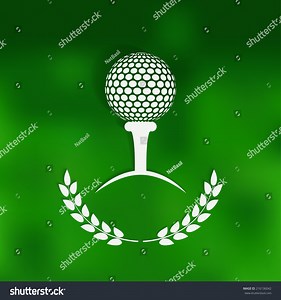 Golf Symbol Green Blurred Background Vector Stock Vector (Royalty Free) 216136042 | Shutterstock