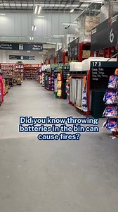 7.9K views · 37 reactions | Next time you visit Bunnings, bring your household batteries. Every store has a recycling collection box which accepts all household and power tool batteries. Remember to tape their ends before dropping off to stop fires. #battery #batteryrecycling #recycling | NSW Household Problem Wastes | Facebook