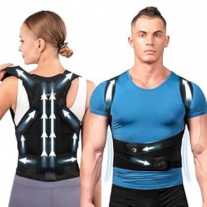 Back Brace Posture Corrector for Women and Men, Back Straightener Posture Corrector Adjustable Straightener Upper Back Brace, Relief Neck, Shoulder Brace, Clavicle and Back Pain L