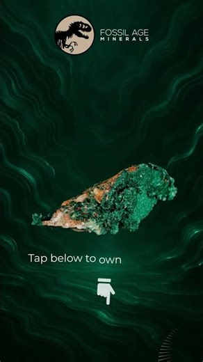 Dark Green Malachite Crystal | #fossilageminerals