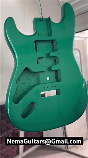 Freshly painted Emerald Green custom left handed Nema model ST–25 #stratocaster #customguitars