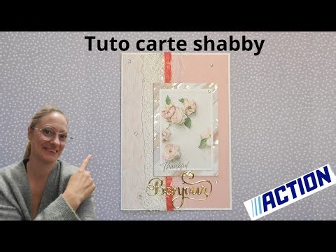 Easy shabby chic card tutorial #diy #scrapbooking #scrap #action