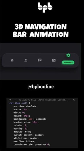 Advanced CSS Tutorial: 3D Rotate-on-Click Navigation Bar ✨