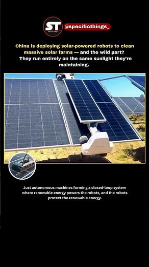 Solar Robots Cleaning Solar Farms?! This Is Next-Level . #facts #viralfacts #robotics #usatech