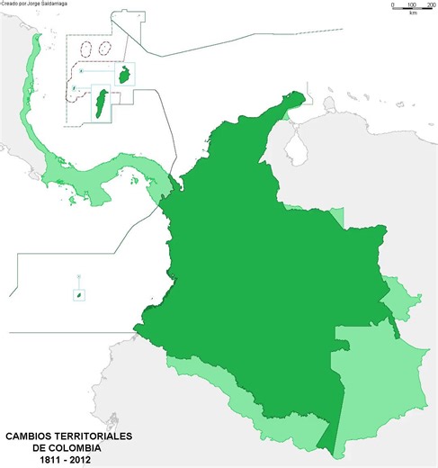 Borders of Colombia through history