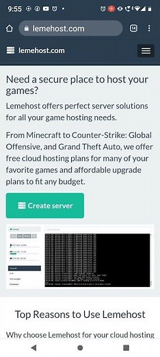 como crear un server | lemehost