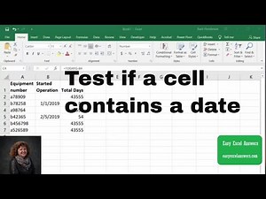 How to test if a cell contains a date