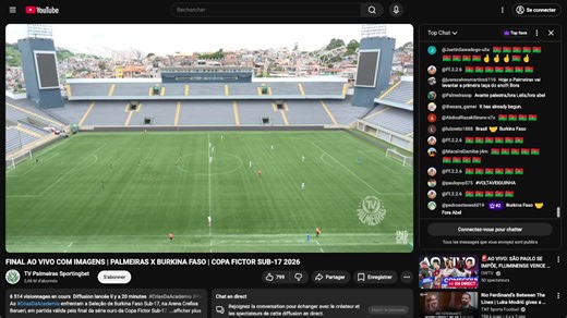 Palmeiras U17 vs Burkina Faso U17 | Fédération Burkinabè de Football