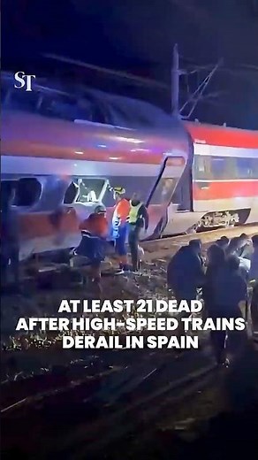 2 high-speed trains derail in Spain, killing at least 21