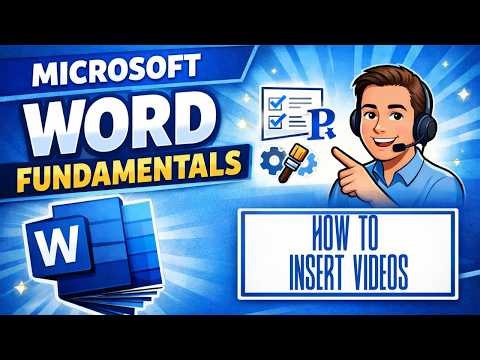 How to Insert Videos in Microsoft Word (Beginner Tutorial) | Microsoft Word Fundamentals