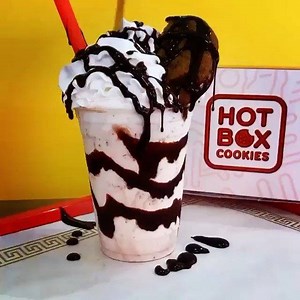 Repost from @chickenoutchicken ! Shake n’ Bake baby ... our friends @hotboxcookies came through with some cookies so we’ll be slangin’ Choco Chip Cookie Shakes until we run out 🍪🥛🍦 | Hot Box Cookies