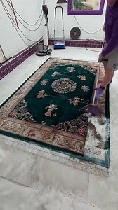 Very Dirty thick Chinese Superwash Rug Cleaning. Wait til we turn it back over. | Arcadia Rug Spa