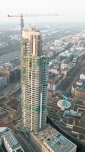 215K views · 10K reactions | Construction of Europe's tallest apartment building. The 180m high Grand Tower in Frankfurt opened in 2020 and offers 413 highly exclusive apartments. We filmed the construction with our timelapse cameras.  #timelapse #skyscraper #frankfurt #construction #fyp | MK timelapse GmbH | Facebook
