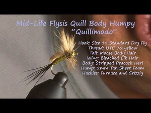 Best Dry Flies | "Quillimodo" The Quill Body Yellow Humpy (Fly Tying)