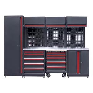 [Hot Item] Heavy Duty Metal Steel Workstation Large Workshop with Drawer Work Bench Tool Storage Cabinet Workshop
