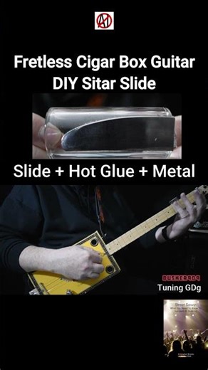 Fretless Cigar Box Guitar DIY Sitar Slide #shorts #lesson #easyproject
