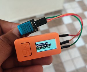 ESP32 Based M5Stack M5stick C Weather Monitor With DHT11 | Monitor Temperature Humidity & Heat Index on M5stick-C With DHT11