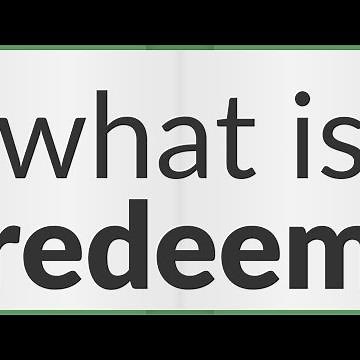 Redeem | meaning of Redeem