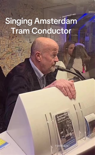 Singing Tram Conductor in Amsterdam on New Year's Eve