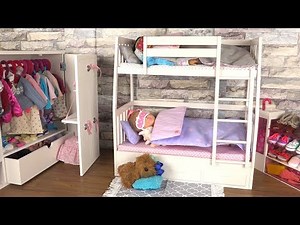 Baby Doll Bunk Bed & Wardrobe Toy Closet