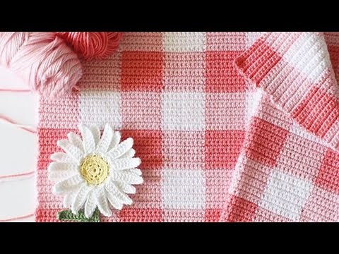 How to Start and Change Colors in a Crochet Gingham Blanket