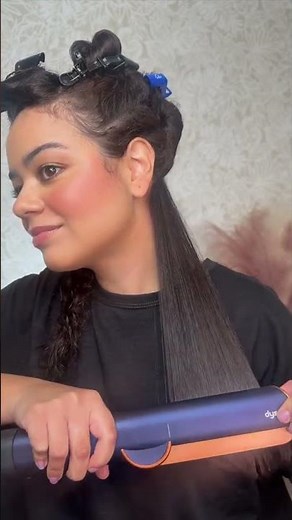 Healthiest Way to Straighten Curly Hair? 💨 Dyson Airstraight Review! #dyson #hairhealth #hairtok