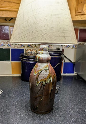 Handmade Ceramic Drippy Glaze Brown Table Lamp - Etsy