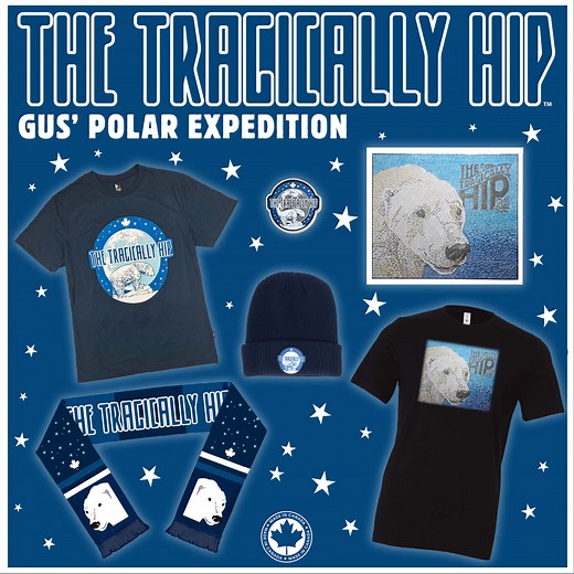 23K views · 98 reactions | New in the Gift Shop: Gus the Polar Bear edition! Our fan-designed Gus poster and shirt are limited to just 150 bundles, joined by our warm fringed scarf. Get ahead of the holiday shopping at https://thehip.com/collections/frontpage | The Tragically Hip | Facebook