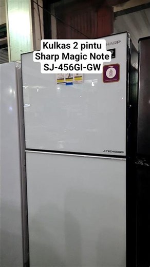 Sharp Magic Note SJ-456GI-GW 2-Door Refrigerator