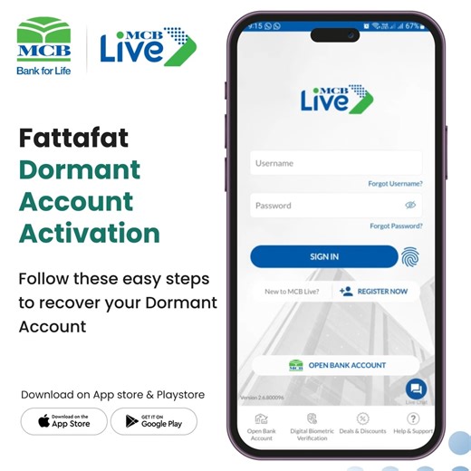 Follow these simple steps to submit your activation request via MCB Live. We’ll process your request within 3-5 working days, and notify you once your account is ready for financial transactions. For even faster activation — just log in to your MCB Live account on the same day and start using your account right away! #MCBLive #FattafatBanking #MCBBank | MCB Bank Limited