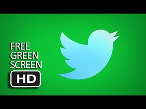 Free Green Screen - Glossy Twitter Animated Logo