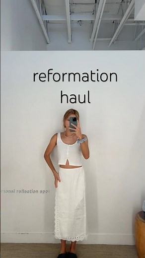 Reformation outlet loula dress felicity linen skirt try on haul 리포메이션 원피스