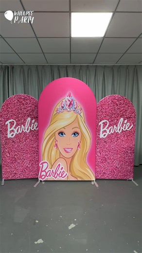 WhoopeeParty on Instagram: "Whether you are a Barbie fan or want to bring a dreamy party experience to children, Barbie themed parties can light up every detail of you! ✨ Gorgeous Barbie background cover, making every photo full of fairy tale atmosphere 🎈 Pink balloon decoration adds a sweet atmosphere to the party 💍 Barbie style small items make details more unique 👑 Create your own Barbie Dream Kingdom! 🎀 Whether it's a birthday party or a children's gathering, Barbie's pink world can brin