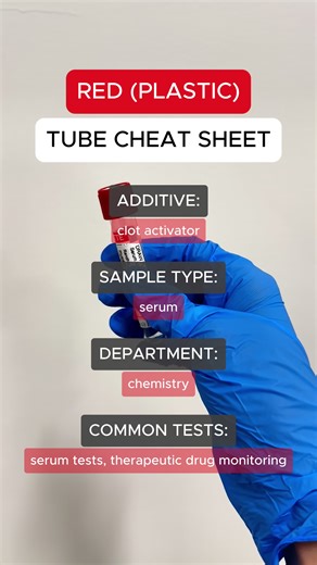 Essential Cheat Sheet for Red Plastic Tubes in Phlebotomy
