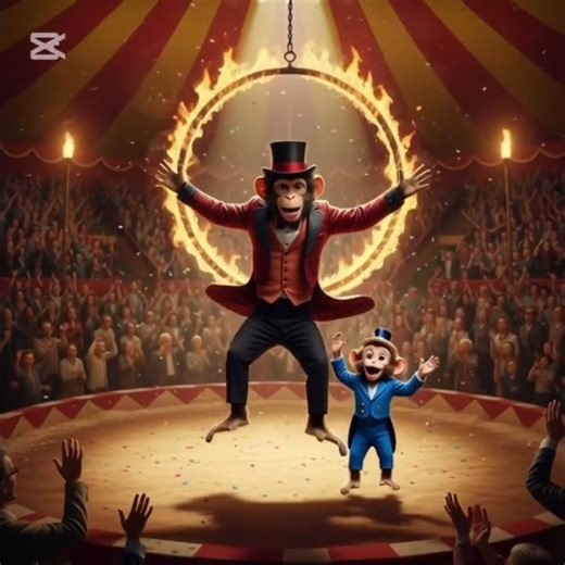 Monkey and Baby Circus Performance | Viral AI Short
