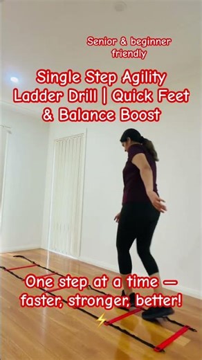 Single Step Agility Ladder Drill | Quick Feet & Balance Boost#fitness #trending #viral #shorts