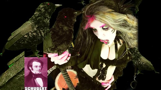 PREVIEW! The Great Kat - Crow Schubert's Winterreise (Official Music Video) https://www.youtube.com/watch?v=m9U-QlzlHms The Great Kat taunts the evil #crow to come to the graveyard! The crow is flying around the Guitar Wanderer’s head hoping to land his prey, as the metal goddess brilliantly shreds SCHUBERT's CROW on guitar! #FRNAZSCHUBERT #CROWS