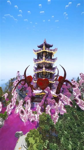 DiaMond on Instagram: "Minecraft EASY Japanese Love Pagoda Build Timelapse 🤯#structuro #minecraft"