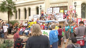 Hundreds Protest Vista Ridge Water Pipeline