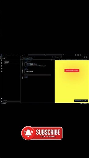 How to create subscribe button using html || css #shorts #coding #htmlcss #youtube #webdesign