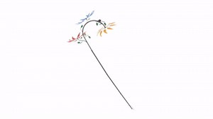 Wind Spinners for Yard and Garden, Outdoor Metal Spinner, Three Flowers Colorful Pinwheel Metal Wind Sculpture Outdoor Yard Art for Garden, Patio, Lawn Decor, Easy to Assemble