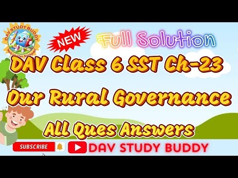 DAV Class 6 SST Chapter 23 Question Answer Our Rural Governance