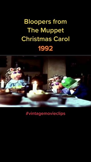 Bloopers. The Muppet Christmas Carol. #jimhenson #bloopers #vintagemovieclips #muppets #christmas #kermit